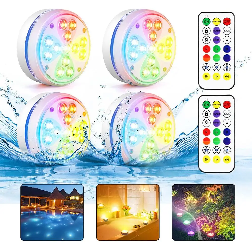 Outdoor/Indoor Garden accessories remote control Underwater Night Lamp Submersible Path light Led Pool Lights 
Outdoor/Indoor Garden accessories remote control Underwater Night Lamp Submersible Path light Led Pool Lights