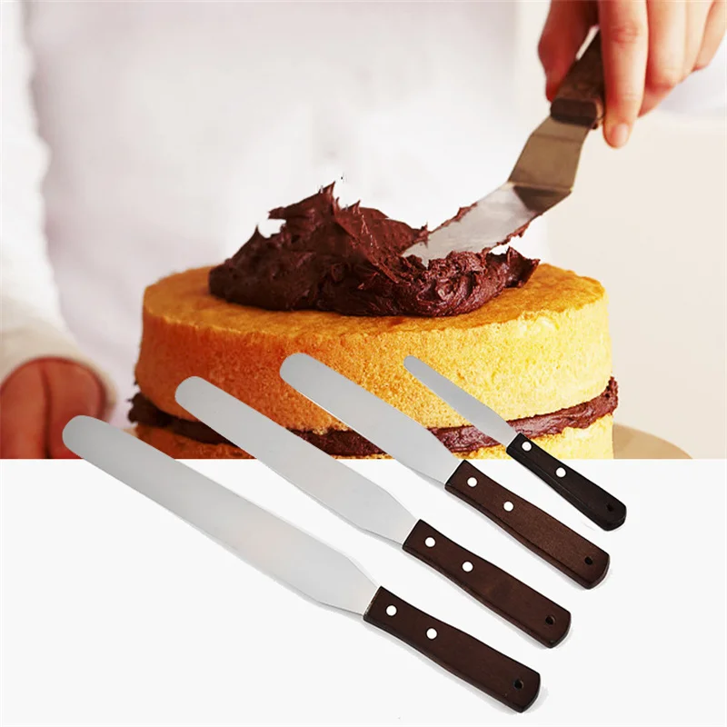 4/6/8/10 Inch Wooden Handle Baking Bread Cake Kiss Knife Stainless Steel Spatula Cream Spatula Cake Scraper Kitchen Accessories
4/6/8/10 Inch Wooden Handle Baking Bread Cake Kiss Knife Stainless Steel Spatula Cream Spatula Cake Scraper Kitchen Accessories