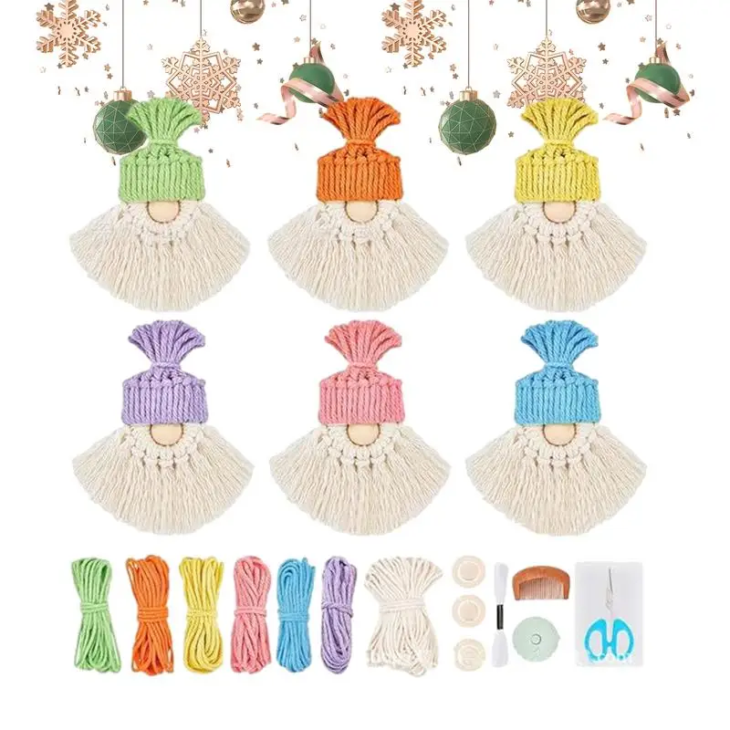 Набор для творчества, макраме, гномы для начинающих, декоративные гномы, Рождественское украшение для дверей, окон, рождественской елки, автомобильные зеркала
Набор для творчества, макраме, гномы для начинающих, декоративные гномы, Рождественское украшение для дверей, окон, рождественской елки, автомобильные зеркала