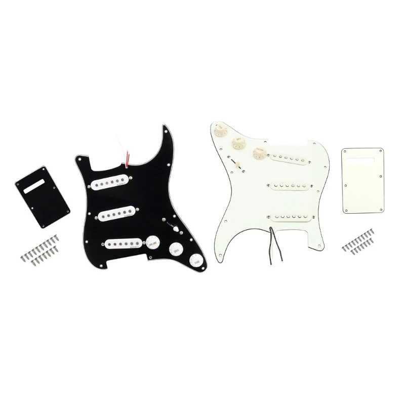 652D 3-ply SSS Loaded Prewired Pickguard Scratchplate Backplate Pickups Set with Back Cover for Electric Guitars
652D 3-ply SSS Loaded Prewired Pickguard Scratchplate Backplate Pickups Set with Back Cover for Electric Guitars