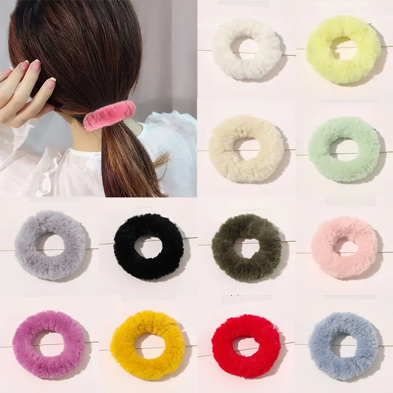 Hair Ties Headwear Candy Color Faux Rabbit Fur Scrunchies Fluffy Seamless Hair Rope Plush Women Girls Hair Accessories
Hair Ties Headwear Candy Color Faux Rabbit Fur Scrunchies Fluffy Seamless Hair Rope Plush Women Girls Hair Accessories