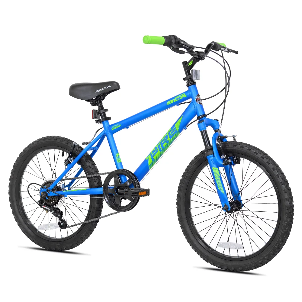 20" Crossfire 6-Speed Boy's Mountain Bike, Blue/Green Front and Rear Linear-pull Hand Brakes
20" Crossfire 6-Speed Boy's Mountain Bike, Blue/Green Front and Rear Linear-pull Hand Brakes