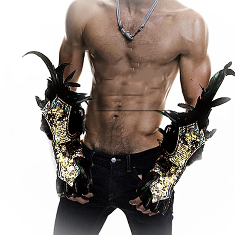 Drag Queen Costume Burning Man Festival Feather Wrist Piece Sequin Gloves Dancer Stage Show Gear Wear Cosplay Accessories XS2492
Drag Queen Costume Burning Man Festival Feather Wrist Piece Sequin Gloves Dancer Stage Show Gear Wear Cosplay Accessories XS2492