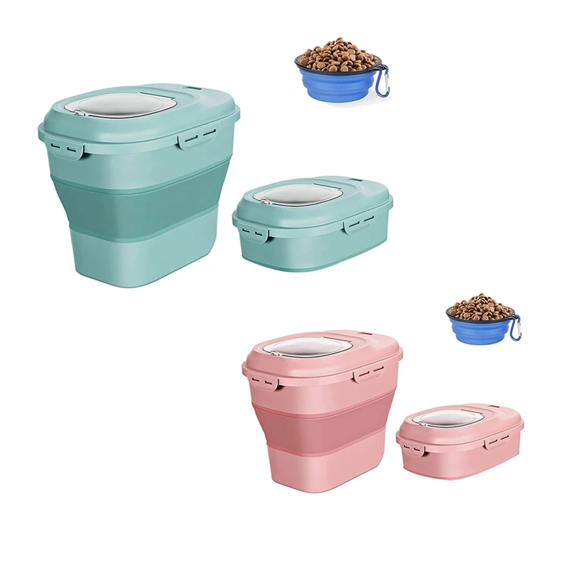 New Collapsible Dog Food Storage Container, Pet Cat Pantry Large Containers Bin With Wheels Airtight Lids Locking Bowl
New Collapsible Dog Food Storage Container, Pet Cat Pantry Large Containers Bin With Wheels Airtight Lids Locking Bowl