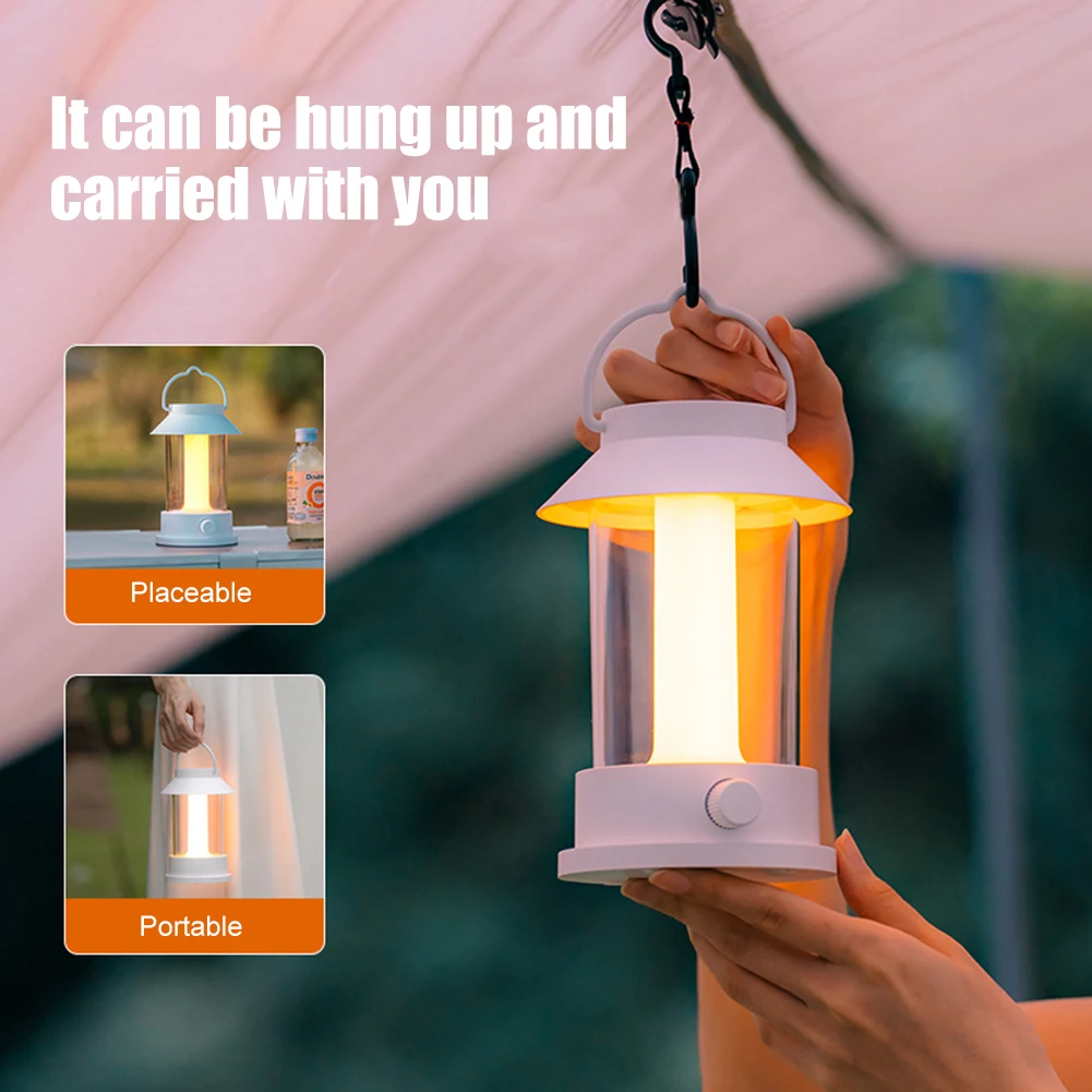 LED Camping Light Portable Hanging Lantern Type-C USB Rechargeable Stepless Dimming Daily Waterproof for Fishing Garden Porch
LED Camping Light Portable Hanging Lantern Type-C USB Rechargeable Stepless Dimming Daily Waterproof for Fishing Garden Porch
