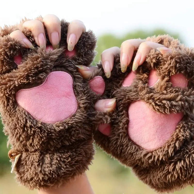 New Women Cat Gloves Fashion Girls Cat Claw Paw Plush Mittens Warm Soft Plush Short Fingerless Half Finger Winter Gloves
New Women Cat Gloves Fashion Girls Cat Claw Paw Plush Mittens Warm Soft Plush Short Fingerless Half Finger Winter Gloves