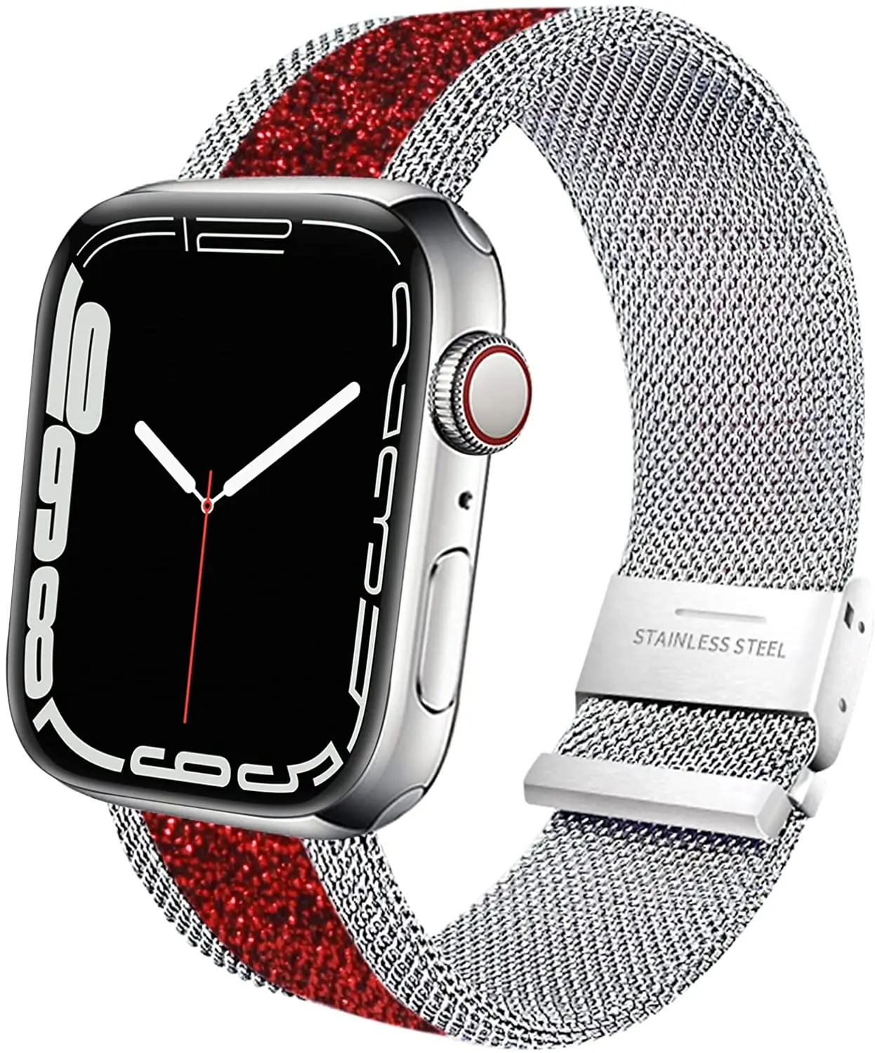 Milanese loop strap For Apple Watch 7 45mm 41mm Metal Stainless Steel Elastic Bracelet For iWatch 6 5 4 SE 44mm 42mm 40mm Correa
Milanese loop strap For Apple Watch 7 45mm 41mm Metal Stainless Steel Elastic Bracelet For iWatch 6 5 4 SE 44mm 42mm 40mm Correa