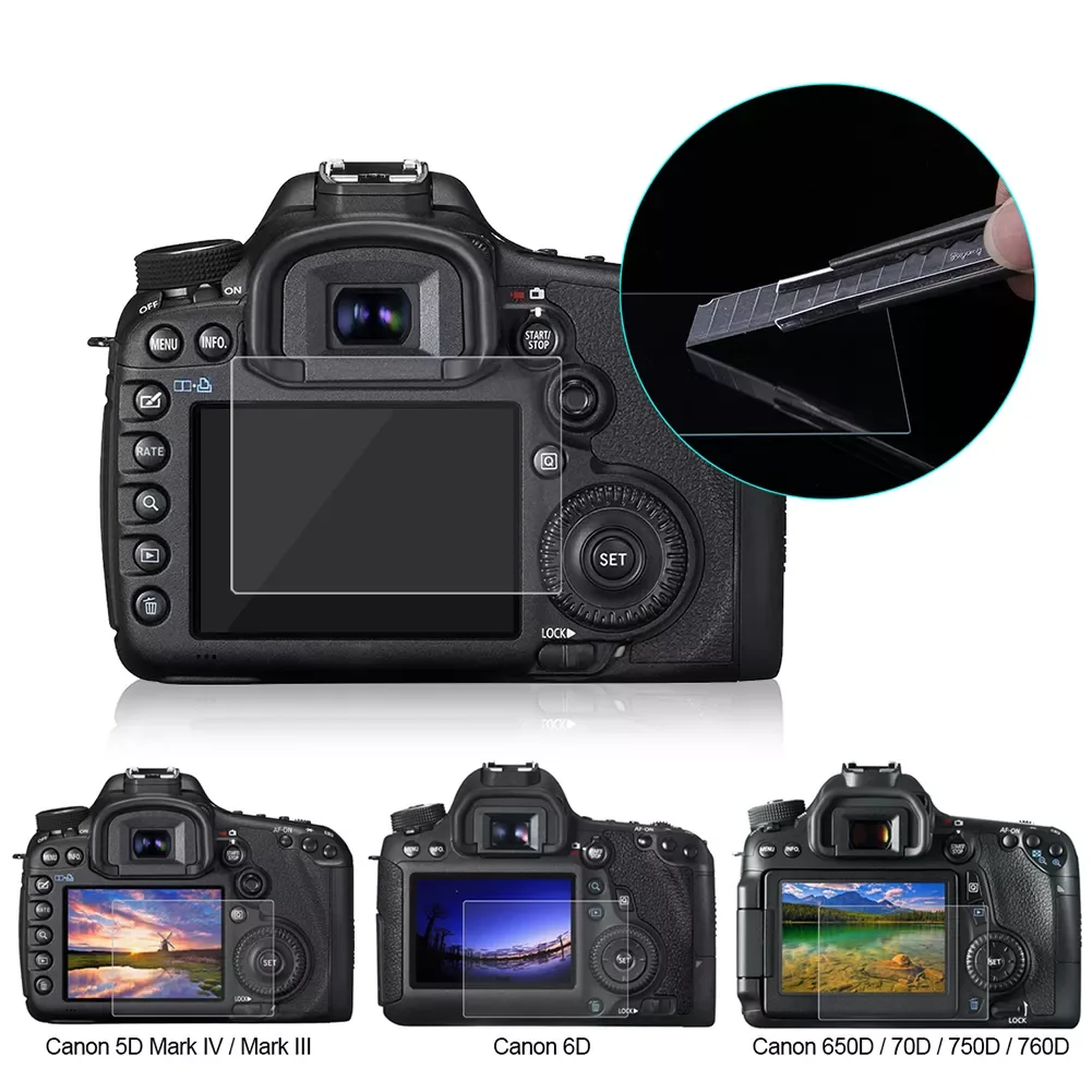 Glass Screen Protector For Canon 650D/70D/700D/750D/760D/80D, 1200D/1300D, SX600/SX610/SX620, G7X/G9X/G5X/G7 X Mark Ⅱ
Glass Screen Protector For Canon 650D/70D/700D/750D/760D/80D, 1200D/1300D, SX600/SX610/SX620, G7X/G9X/G5X/G7 X Mark Ⅱ