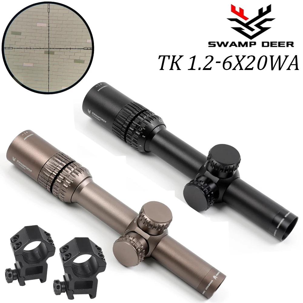 Тактический Оптический прицел для охотничьей винтовки SWAMP DEER TK 1,2-6X20 WA с креплениями, HD оптический прицел с широким обзором для страйкбола
Тактический Оптический прицел для охотничьей винтовки SWAMP DEER TK 1,2-6X20 WA с креплениями, HD оптический прицел с широким обзором для страйкбола