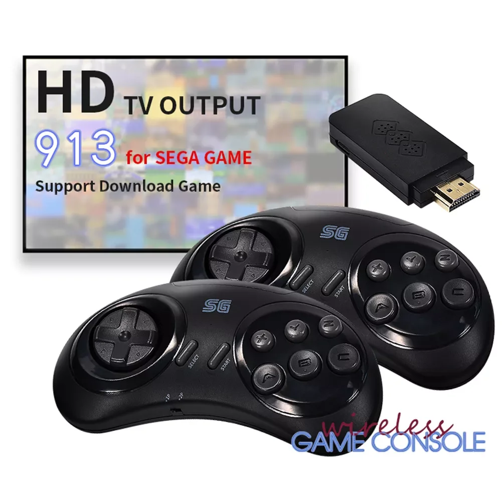 16-bit MD Wireless Video Game Console For Sega Genesis Game Stick HDMI-compatible 900+Game Support 2 Players For Mega Drive
16-bit MD Wireless Video Game Console For Sega Genesis Game Stick HDMI-compatible 900+Game Support 2 Players For Mega Drive