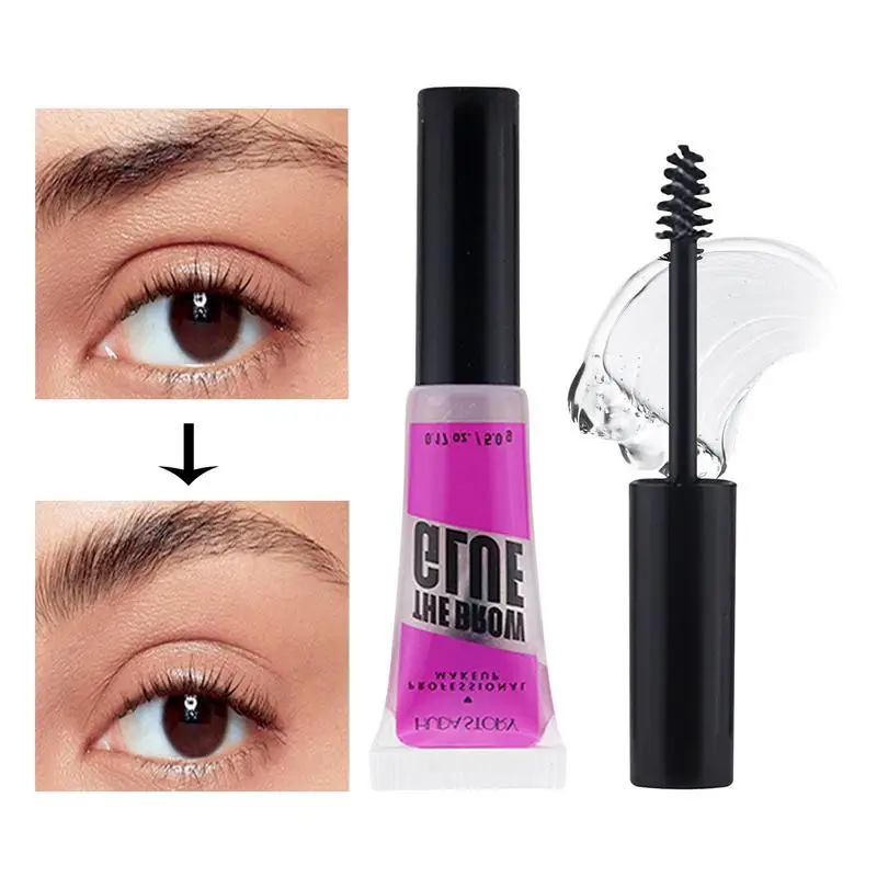 

Eyebrow Shaping Gel Natural Clear Brow Mascara Eyebrow Glue Sweat-Proof Brow Glue Makeup And Instant Eyebrow Styler With Brush E