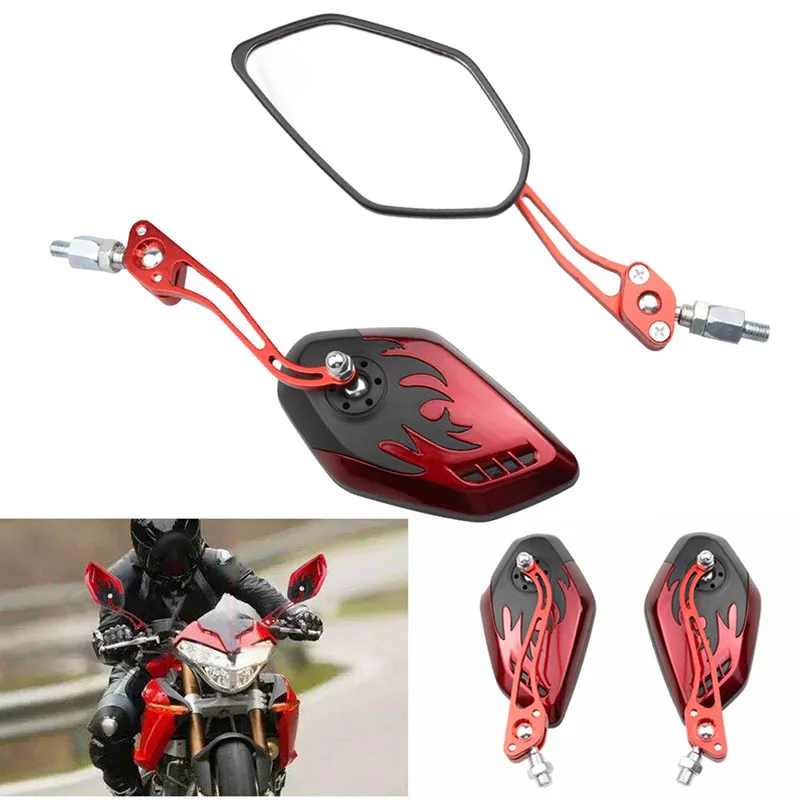 Motorcycle Electric Vehicle General Accessories Modified Flame Rearview Mirror Reflector Reverse Mirror 
Motorcycle Electric Vehicle General Accessories Modified Flame Rearview Mirror Reflector Reverse Mirror