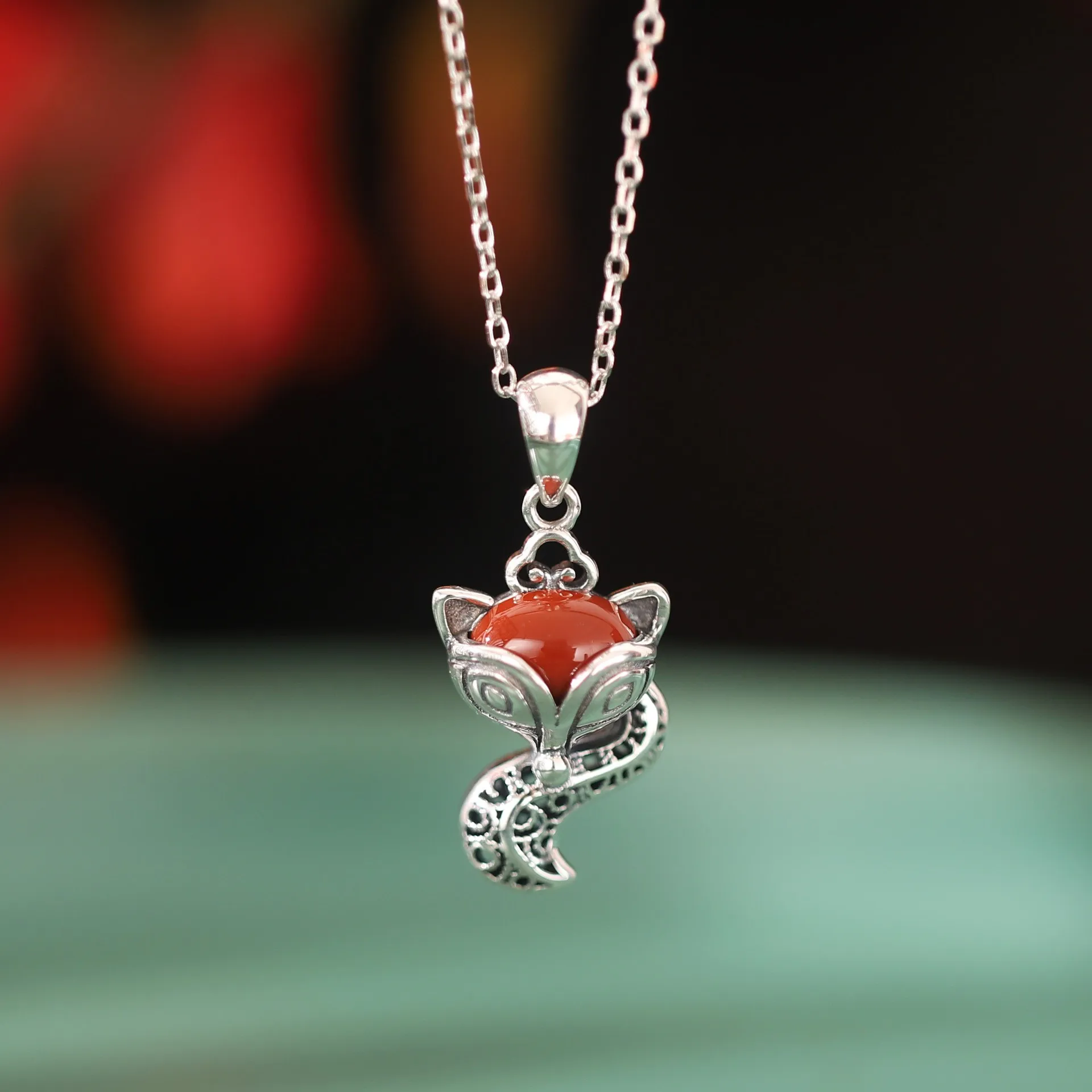XL497 ZFSILVER S925 Sterling Thai Silver Fashion Trendy South Red Agate Lovely Cute Fox Necklaces Pendants Women Wedding Jewelry
XL497 ZFSILVER S925 Sterling Thai Silver Fashion Trendy South Red Agate Lovely Cute Fox Necklaces Pendants Women Wedding Jewelry