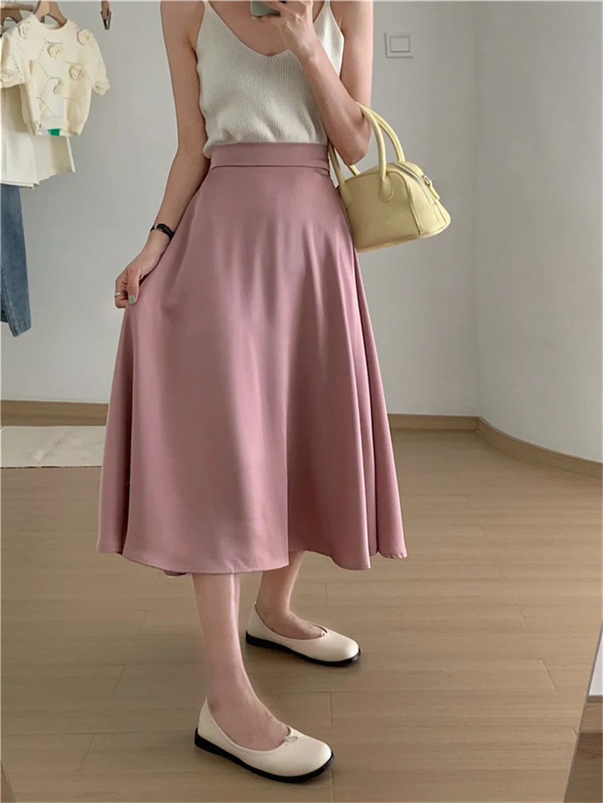 7 Colors Summer Elegant Women Satin Skirt Work Wear Chic All Match OL Streetwear New 2022 Fashion Loose Mujer
7 Colors Summer Elegant Women Satin Skirt Work Wear Chic All Match OL Streetwear New 2022 Fashion Loose Mujer