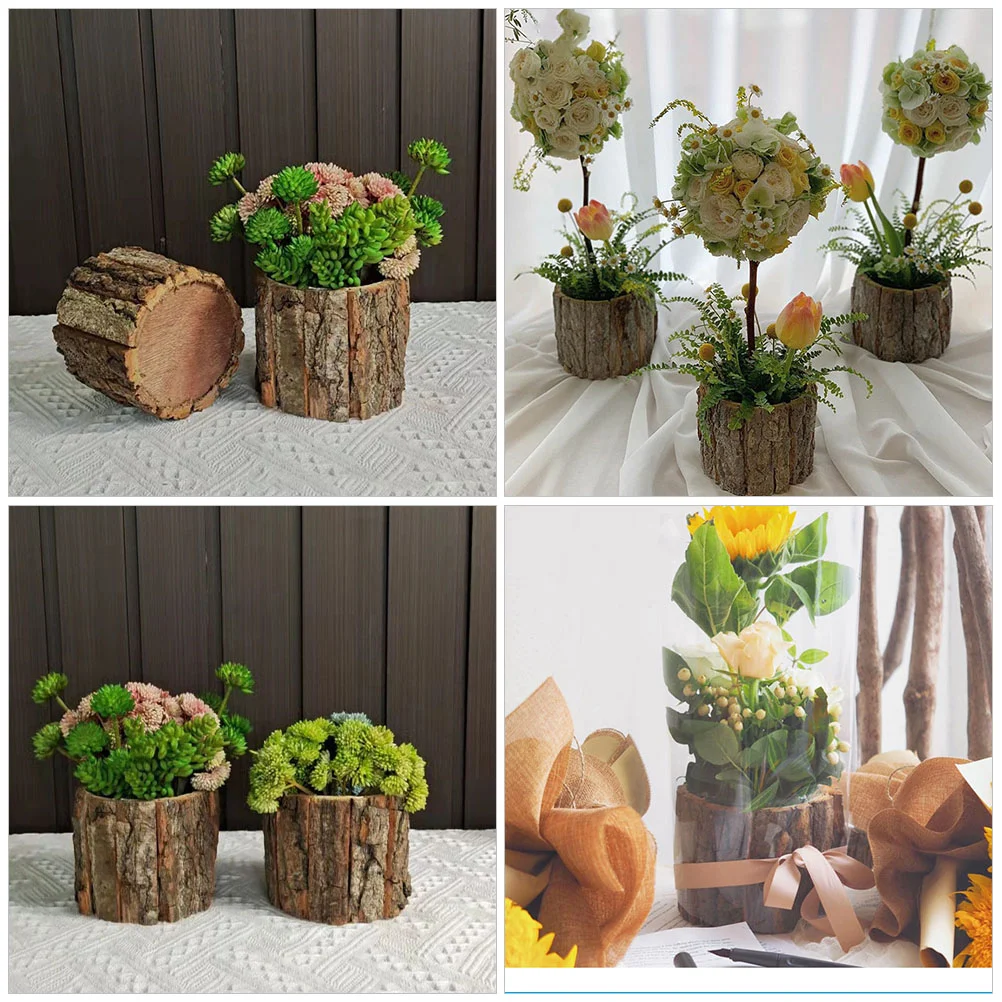 2 Pcs Bark Flower Bucket Log Planter Wood Flowerpot Decorative Pots Plants Indoor Tree Wooden Planters
2 Pcs Bark Flower Bucket Log Planter Wood Flowerpot Decorative Pots Plants Indoor Tree Wooden Planters