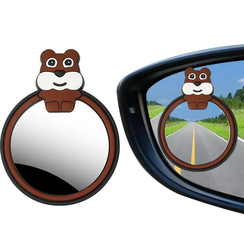 

Stick On Rear View Mirror 2pcs Round Rear View Convex Mirrors Reversing Mirror With 360 Wide Angle Adjustable For Car SUV And