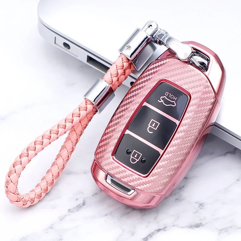 TPU Carbon Fiber Car Key Case Cover Bag Holder Keychain for Hyundai Accent Azera i30 Ix35 Kona Encino Solaris Palisade Santa Fe
TPU Carbon Fiber Car Key Case Cover Bag Holder Keychain for Hyundai Accent Azera i30 Ix35 Kona Encino Solaris Palisade Santa Fe