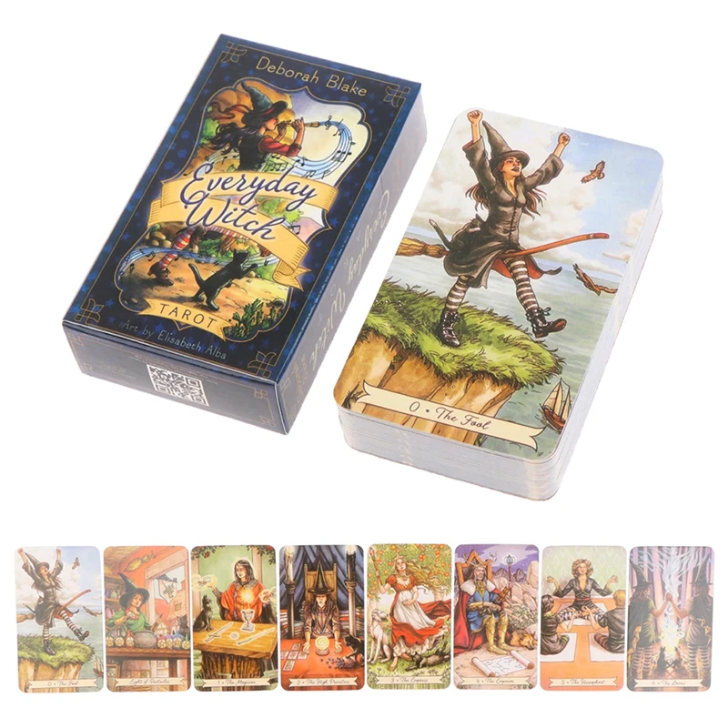 78Pcs Everyday Witch Tarot Cards Prophecy Divination Deck Party Board Game Tarot
78Pcs Everyday Witch Tarot Cards Prophecy Divination Deck Party Board Game Tarot