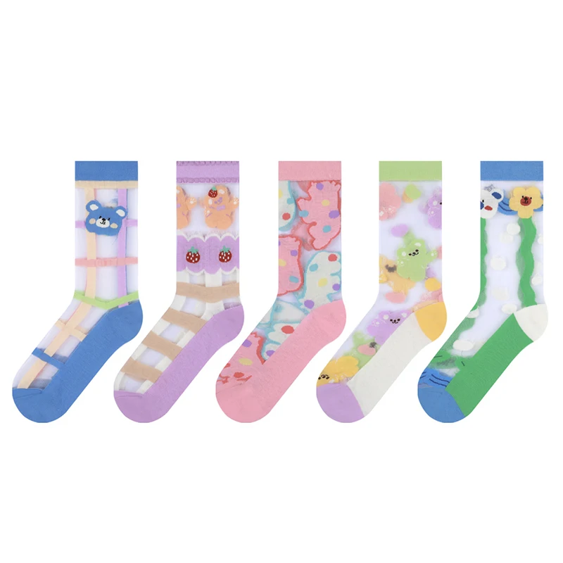 bebobsons summer new transparent socks cartoon cute preppy style medium tube socks thin women's socks 5 pairs
bebobsons summer new transparent socks cartoon cute preppy style medium tube socks thin women's socks 5 pairs