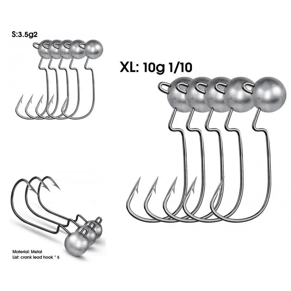 Long Lasting 5Pcs Reliable Tackle Trout Fishing Bait Metal Lure Hook Anti-deformed for Ocean
Long Lasting 5Pcs Reliable Tackle Trout Fishing Bait Metal Lure Hook Anti-deformed for Ocean