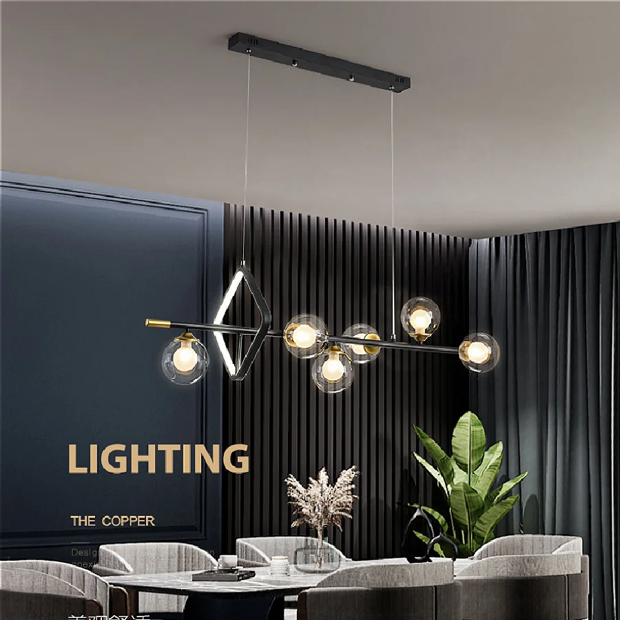Modern Creative Transparent Glass Ball Black Long LED Chandelier Nordic Indoor Lighting Restaurant Cafe Office Pendant Lamp
Modern Creative Transparent Glass Ball Black Long LED Chandelier Nordic Indoor Lighting Restaurant Cafe Office Pendant Lamp