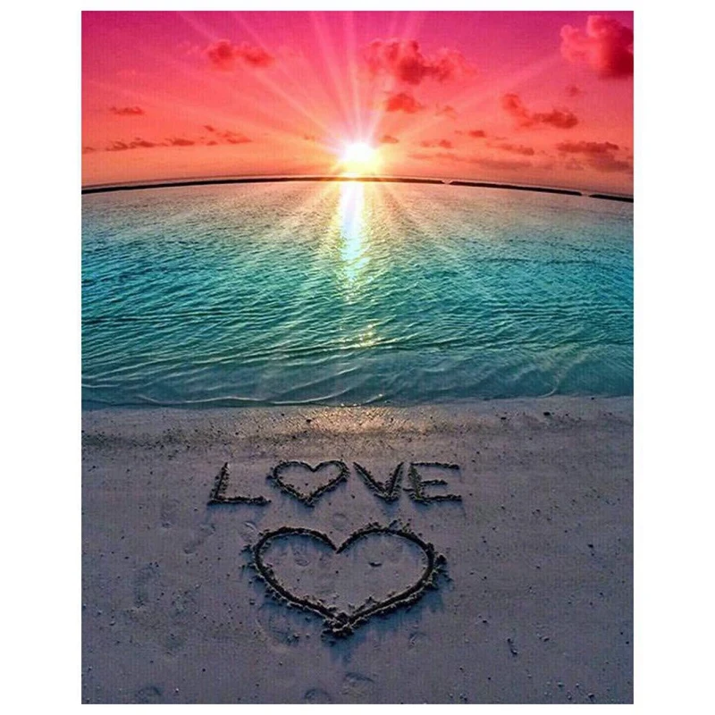 DIY Full Diamond Beach Heart Diamond Painting Cross Stitch Decorative Painting Home Decoration Painting
DIY Full Diamond Beach Heart Diamond Painting Cross Stitch Decorative Painting Home Decoration Painting
