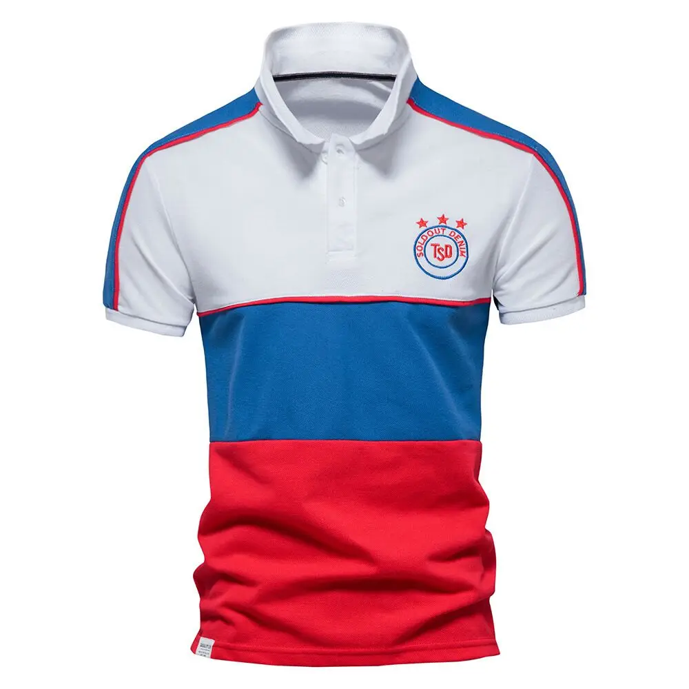 Men's polo short-sleeved cotton T-shirt 2022 new lapel fashion three-color stitching printing polo men's shirt
Men's polo short-sleeved cotton T-shirt 2022 new lapel fashion three-color stitching printing polo men's shirt