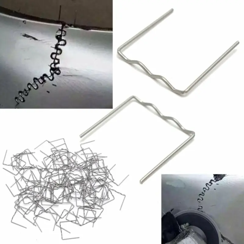 100pcs Flat Staples 0.6mm Wave Flat Hot Staples For Car Auto Bumper Weld Torch Repair Plastic Stapler Repair Welder
100pcs Flat Staples 0.6mm Wave Flat Hot Staples For Car Auto Bumper Weld Torch Repair Plastic Stapler Repair Welder