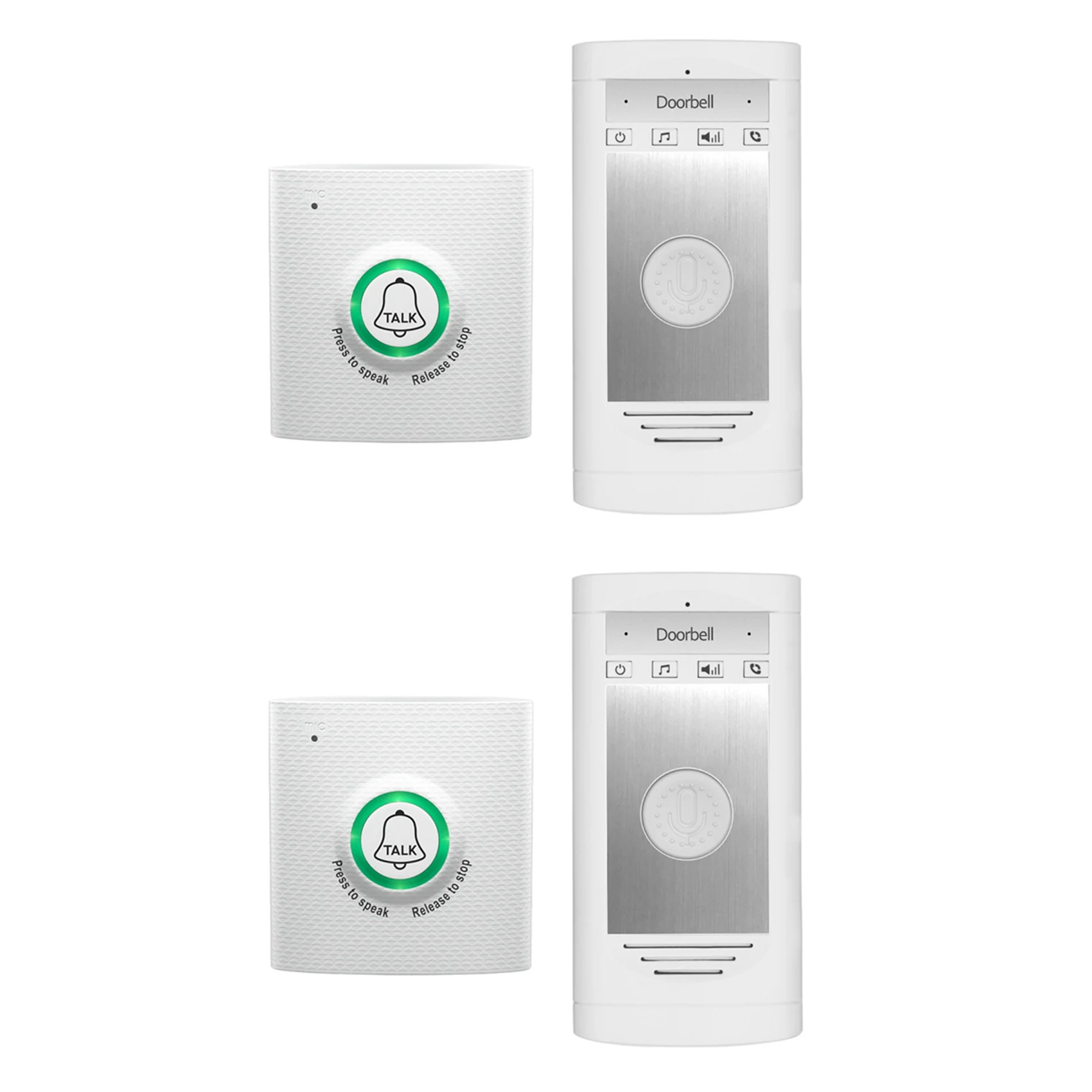 2X 2.4G Wireless Intercom Doorbell Voice 2-Way Intercom Doorbell For Home Security Access Control System
2X 2.4G Wireless Intercom Doorbell Voice 2-Way Intercom Doorbell For Home Security Access Control System