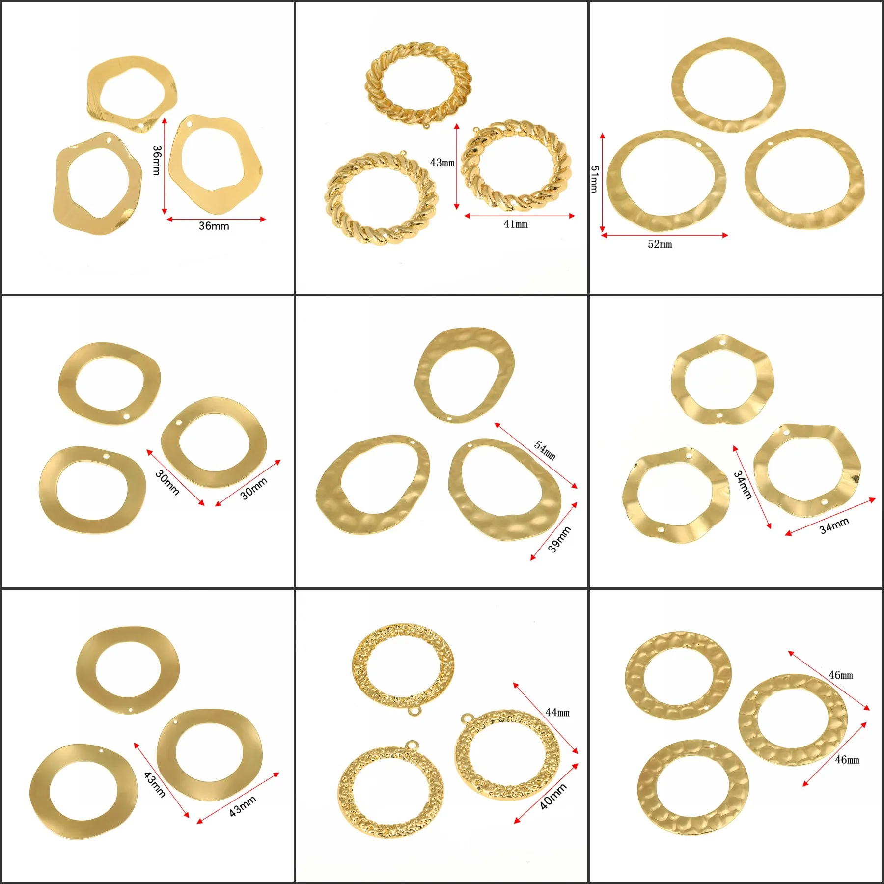 50pcs Diy Round Jewelry Connectors Hollow Gold Color Pendants Earrings Pendant Charms for Handmade Jewelry Making Accessories
50pcs Diy Round Jewelry Connectors Hollow Gold Color Pendants Earrings Pendant Charms for Handmade Jewelry Making Accessories