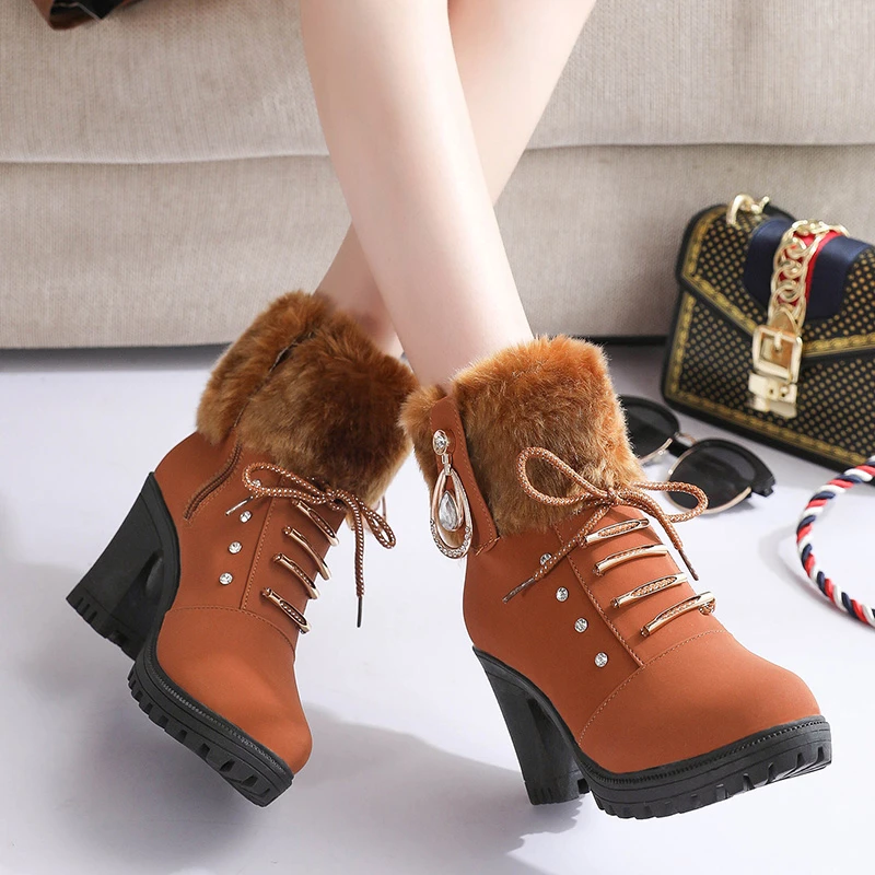 Women Boots 2023 Winter New Fashion Warm Women High Heels Shoes Non-slip Suede Warm Snow Boots Female Designer Botas De Mujer
Women Boots 2023 Winter New Fashion Warm Women High Heels Shoes Non-slip Suede Warm Snow Boots Female Designer Botas De Mujer