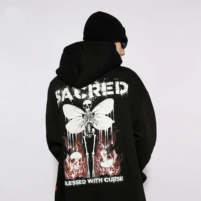 New Streetwear Hoodies Sweatshirts Mens Hip Hop Harajuku Butterfly Skull Printed Oversized Loose Casual Cotton Pullovers Couples
New Streetwear Hoodies Sweatshirts Mens Hip Hop Harajuku Butterfly Skull Printed Oversized Loose Casual Cotton Pullovers Couples