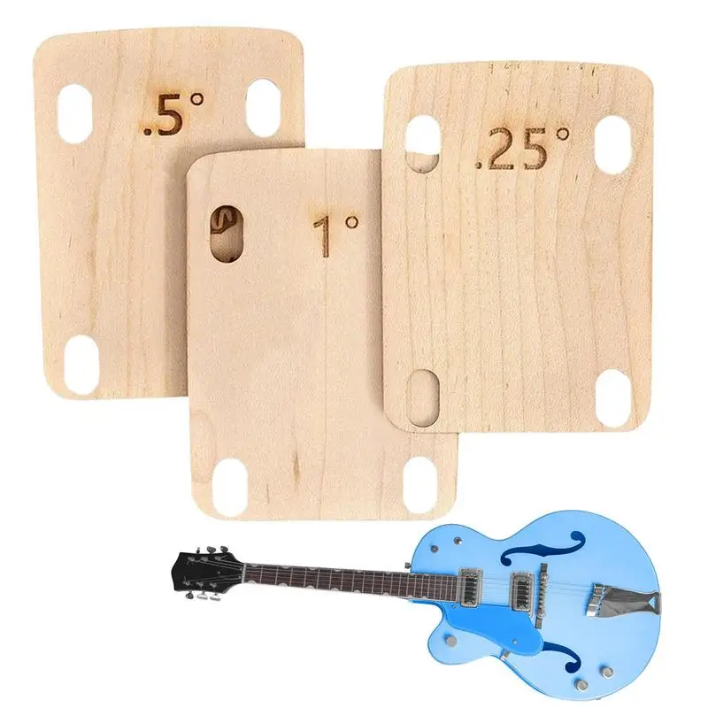 Bass Guitar Neck Shims 3pcs/Set Wooden Neck Shims 0.25 0.5 And 1 Degree Wooden Gasket For Guitar And Bass Bolt-on Neck Repair
Bass Guitar Neck Shims 3pcs/Set Wooden Neck Shims 0.25 0.5 And 1 Degree Wooden Gasket For Guitar And Bass Bolt-on Neck Repair