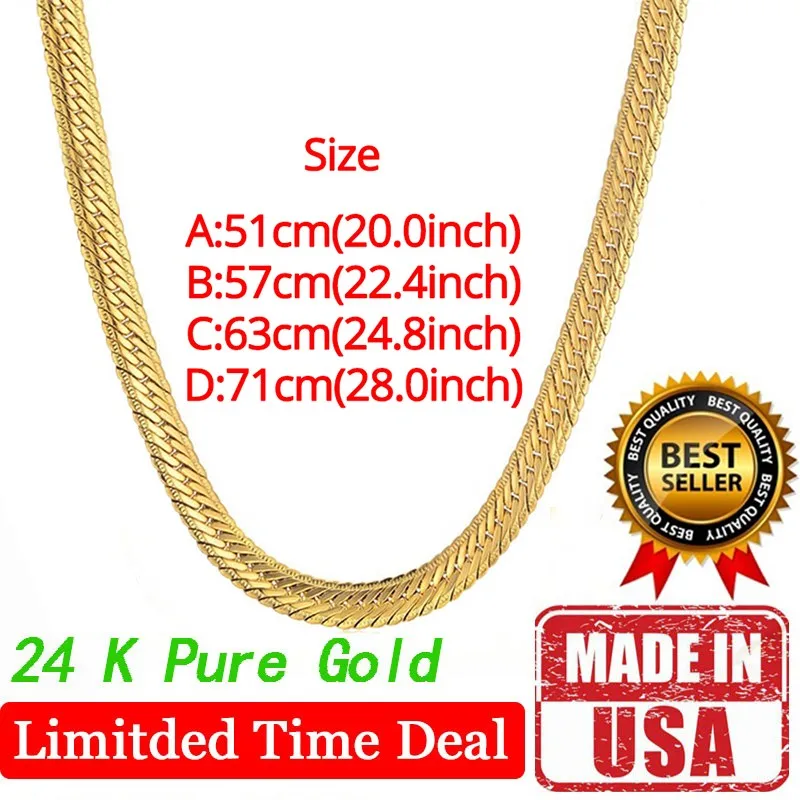 High Quality 5/8mm Embossing Flat Snake Chain Necklace Gold Silver Curb Chains For Men Women Jewelry Retail Price: $499
High Quality 5/8mm Embossing Flat Snake Chain Necklace Gold Silver Curb Chains For Men Women Jewelry Retail Price: $499