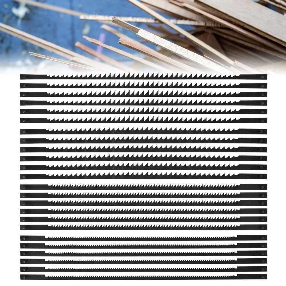 Carbon Steel Scroll Saw Blade High Toughness Fine Cut Craft Strong Hardness Fretsaw Blade With Pin 10/14/18/24 T For Woodworking
Carbon Steel Scroll Saw Blade High Toughness Fine Cut Craft Strong Hardness Fretsaw Blade With Pin 10/14/18/24 T For Woodworking