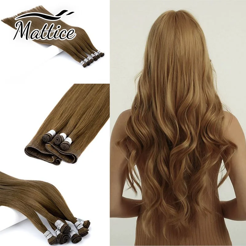 

Hair Hand Tied Hair Weft 100% Real Human Sew Seamless Invisible 100g Hair Bulk Seamless Double Weft Submissive Straight Hair
