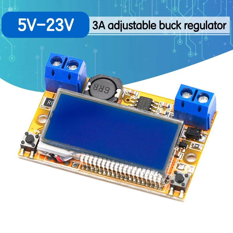 Внешний понижающий преобразователь напряжения с двойным дисплеем, 5-23 В до 0-16,5 В, 3 а, с регулируемым ЖК-дисплеем
Внешний понижающий преобразователь напряжения с двойным дисплеем, 5-23 В до 0-16,5 В, 3 а, с регулируемым ЖК-дисплеем