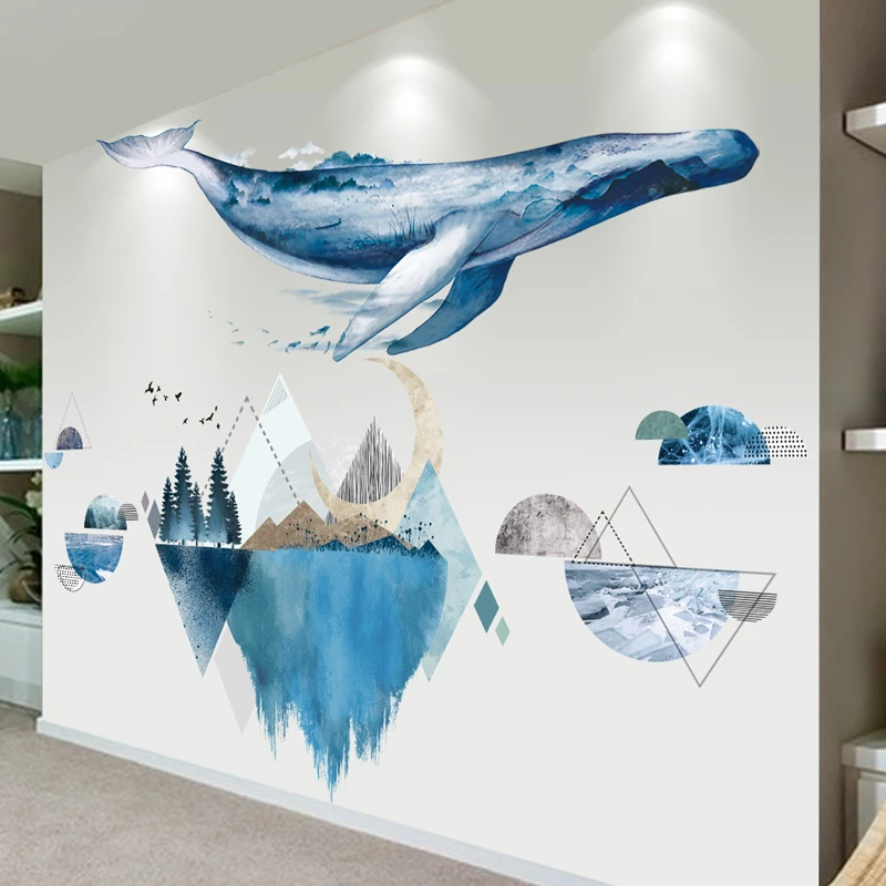 Whale Fish Wall Stickers DIY Mountain River Wall Decals for Kids Rooms Baby Bedroom Nursery Bathroom Toilet House Decoration 
Whale Fish Wall Stickers DIY Mountain River Wall Decals for Kids Rooms Baby Bedroom Nursery Bathroom Toilet House Decoration