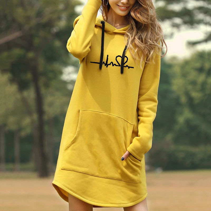 Womens Pullover Dress Autumn Winter Long Sleeve Hooded Dresses Heart Printed Casual Hoodie Outdoor Fleece Warm Sweatshirt
Womens Pullover Dress Autumn Winter Long Sleeve Hooded Dresses Heart Printed Casual Hoodie Outdoor Fleece Warm Sweatshirt