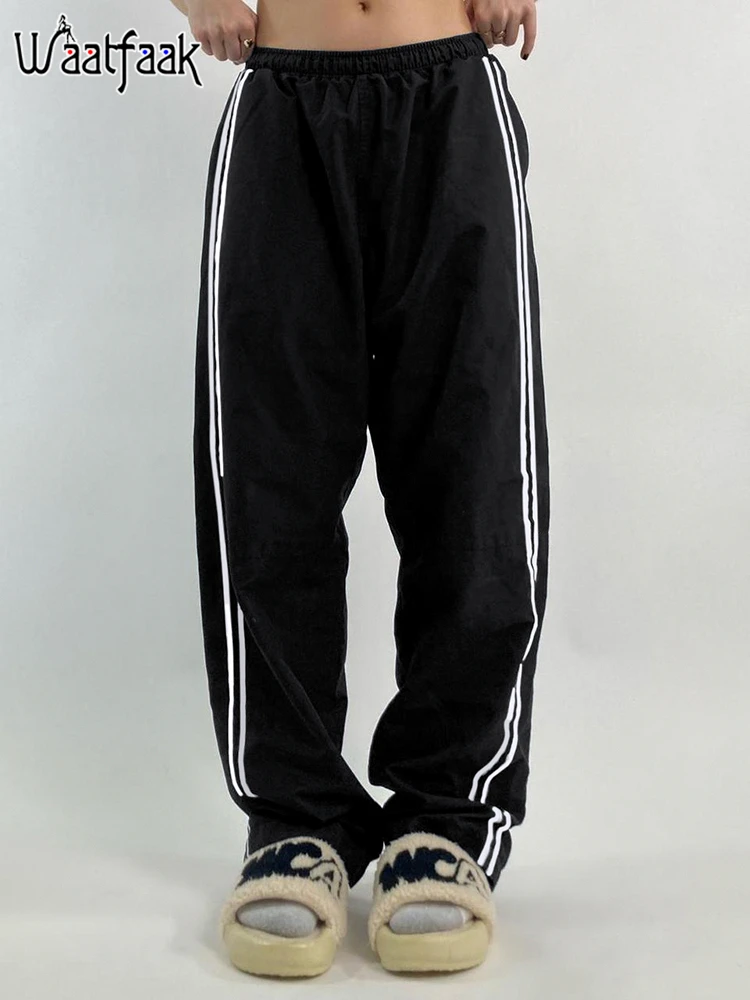 Спортивные брюки Waatfaak в полоску в стиле пэчворк для фитнеса Мешковатые Черные уличные брюки в Корейском стиле парашютные Женские винтажные...
Спортивные брюки Waatfaak в полоску в стиле пэчворк для фитнеса Мешковатые Черные уличные брюки в Корейском стиле парашютные Женские винтажные...