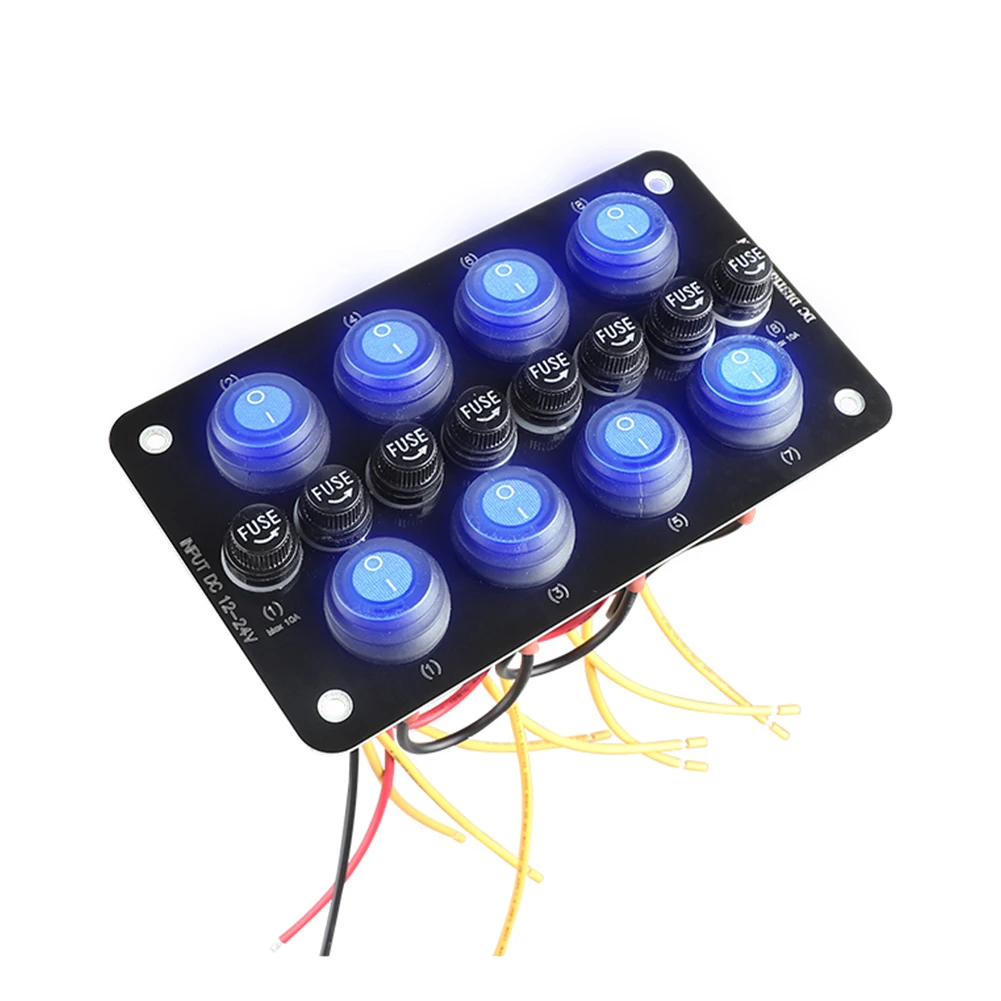 Boat Switch Panel Car Switch Panel Voltmeter Port 12-24V Outlet Combination Marine LED Rocker 8 Gang Camper Caravan Breaker
Boat Switch Panel Car Switch Panel Voltmeter Port 12-24V Outlet Combination Marine LED Rocker 8 Gang Camper Caravan Breaker
