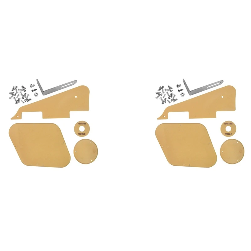 2Set Cream Pickguard /Cavity /Switch Covers/Pickup Selector Plate /Bracket/Screws For Lp Style Guitar Replacement 
2Set Cream Pickguard /Cavity /Switch Covers/Pickup Selector Plate /Bracket/Screws For Lp Style Guitar Replacement