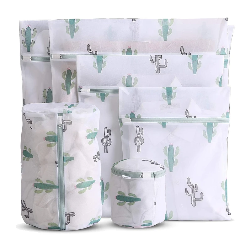 6 Pcs Mesh Laundry Bags With Prints,Travel Storage Bag,Garment Washing Bags For Clothes,Bras, Underwear,Socks,Green
6 Pcs Mesh Laundry Bags With Prints,Travel Storage Bag,Garment Washing Bags For Clothes,Bras, Underwear,Socks,Green