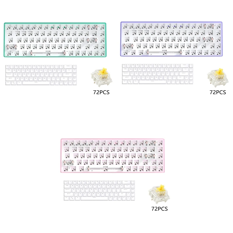 TESTER68 Customized Mechanical Keyboard+Yellow Axis+Keycap Kit Hot Swap 2.4G Dual Mode Bluetooth Keyboard
TESTER68 Customized Mechanical Keyboard+Yellow Axis+Keycap Kit Hot Swap 2.4G Dual Mode Bluetooth Keyboard