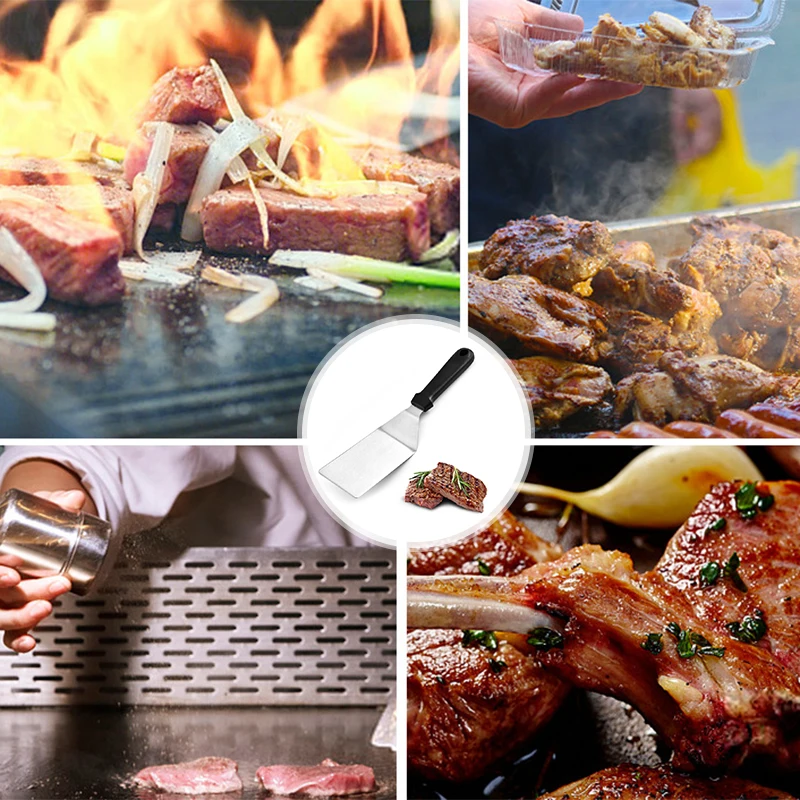 Stainless Steel Steak Fried Shovel Durable Metal Spatula with plastic Handle Pizza Grasping BBQ Tools Kitchen Utensils
Stainless Steel Steak Fried Shovel Durable Metal Spatula with plastic Handle Pizza Grasping BBQ Tools Kitchen Utensils