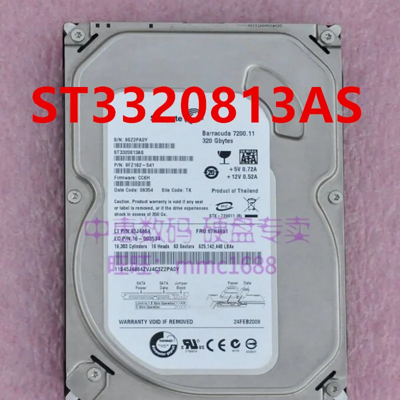 

Original 90% New Hard Disk For SEAGATE 320GB SATA 3.5" 7200RPM 16MB Desktop HDD For ST3320813AS