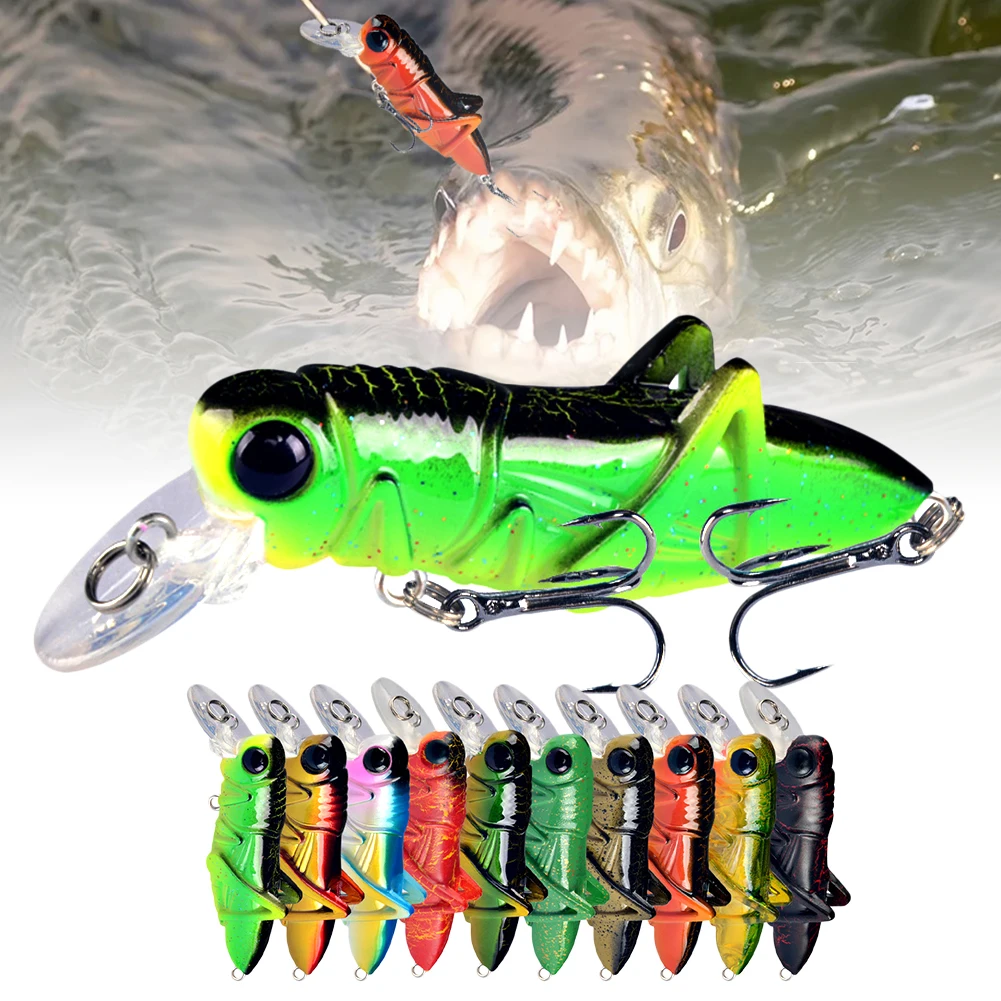 1PC Fishing Lure Grasshopper Artificial Crankbait 75mm 8g Fishing Bait Crickhopper Topwater Bass Minnow Treble Fishing Tackle
1PC Fishing Lure Grasshopper Artificial Crankbait 75mm 8g Fishing Bait Crickhopper Topwater Bass Minnow Treble Fishing Tackle