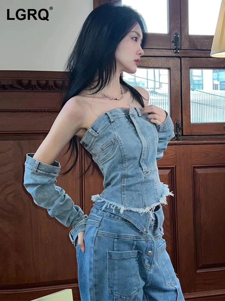 LGRQ Korean Fashion Versatile Denim Camisole Wornout Vintage Women Niche Design Tops 2023 Trendy Sexy Slim Fit Clothes 19F1945
LGRQ Korean Fashion Versatile Denim Camisole Wornout Vintage Women Niche Design Tops 2023 Trendy Sexy Slim Fit Clothes 19F1945