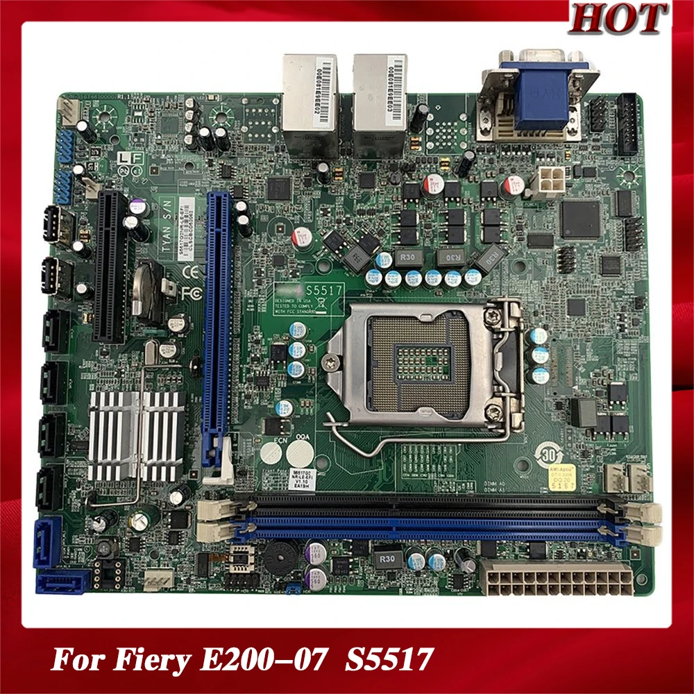 Original Server Motherboard For TYAN S5517 S5517AG2NR LGA1155 DDR3 Fiery E200-07 for Canon C700 C750 C800 C850 Fully Tested
Original Server Motherboard For TYAN S5517 S5517AG2NR LGA1155 DDR3 Fiery E200-07 for Canon C700 C750 C800 C850 Fully Tested