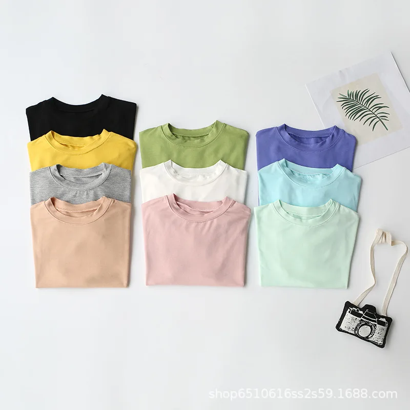 2022 summer new modal short-sleeved boys and girls solid color bottoming shirt children's top loose baby T-shirt
2022 summer new modal short-sleeved boys and girls solid color bottoming shirt children's top loose baby T-shirt